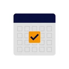 Illustration of a calendar with one day checked